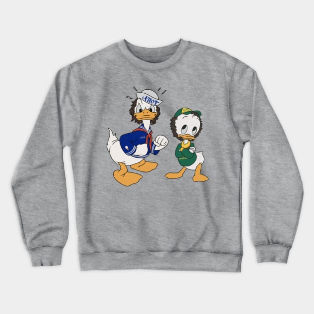 Dustin and Steve Crewneck Sweatshirt by okaybutwhatif